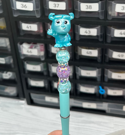 BLUE MONSTER BEADED PEN(RTS-ready to ship)