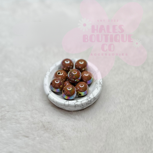 16MM CHOCOLATE BROWN ACRYLIC BEAD-10PCS