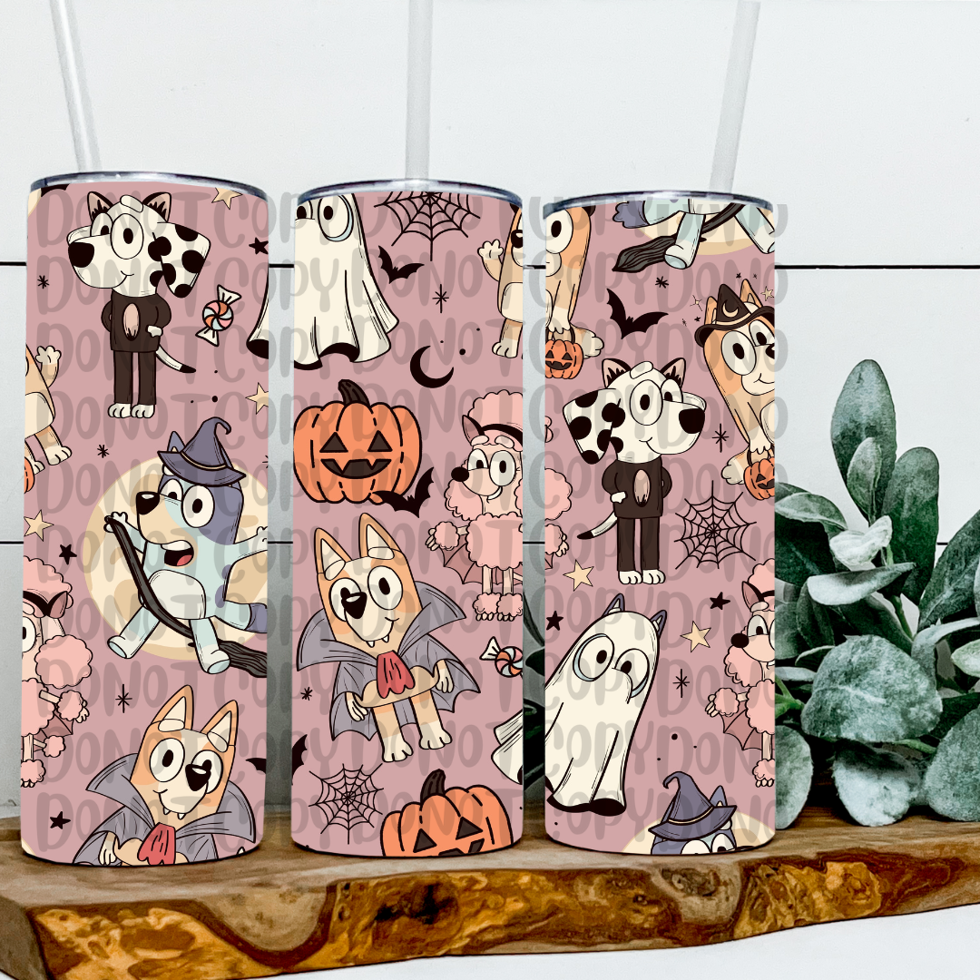 PINK CHARACTER DOG HALLOWEEN 20OZ TUMBLER