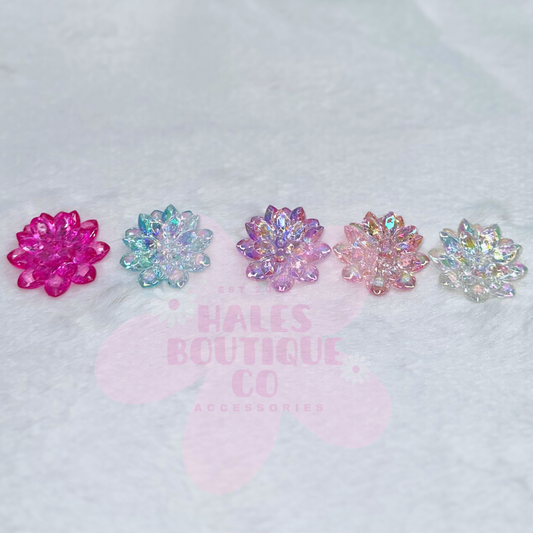 STACKED LOTUS FLOWER ACRYLIC BEAD-1 SET(3 PCS EACH SET-SMALL,MEDIUM,LARGE)