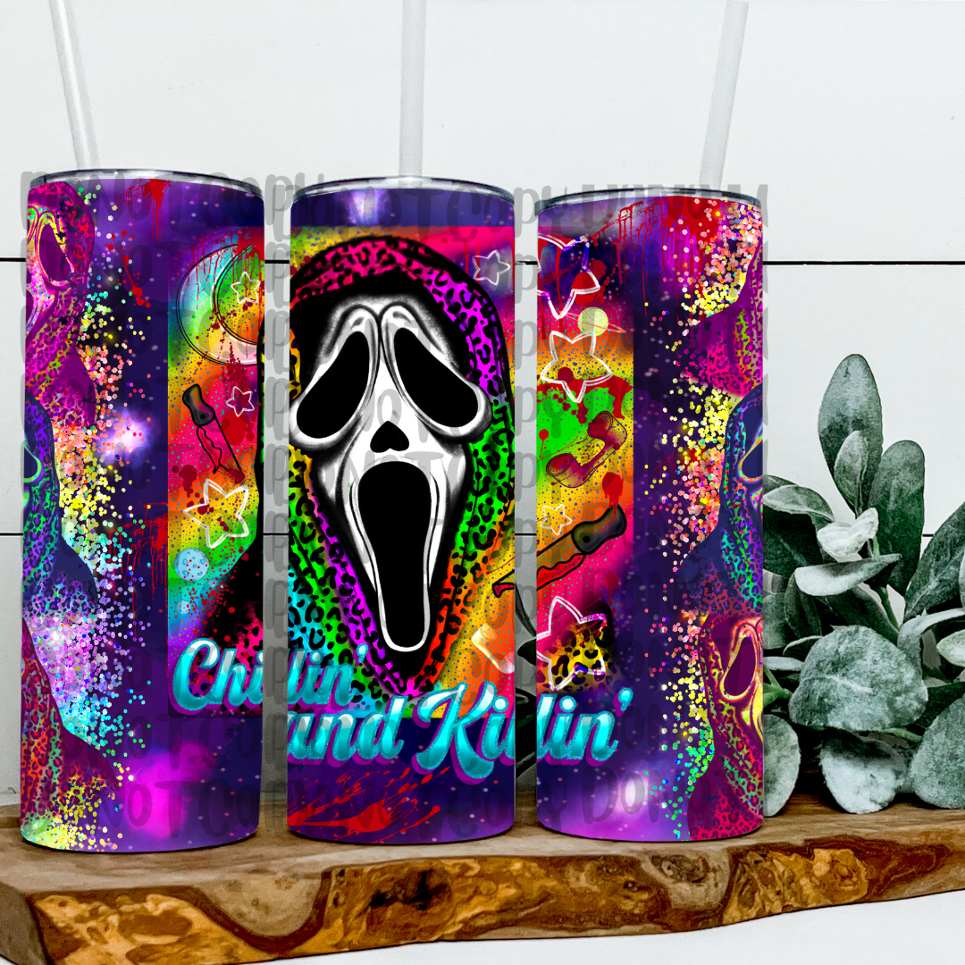 NEON HORROR KILLER GHOST TUMBLER