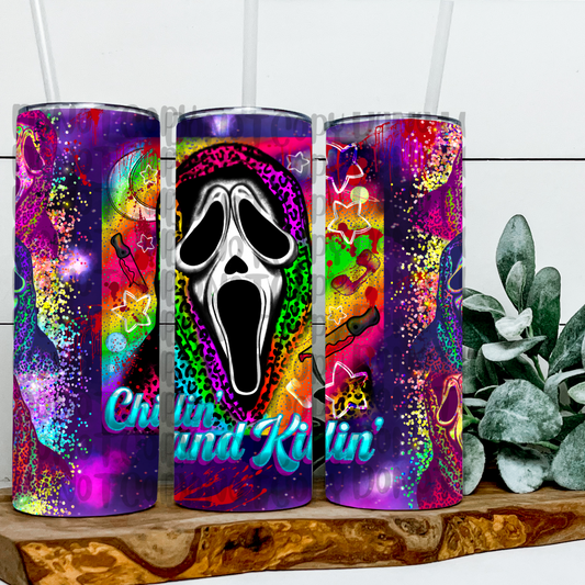 NEON HORROR KILLER GHOST TUMBLER