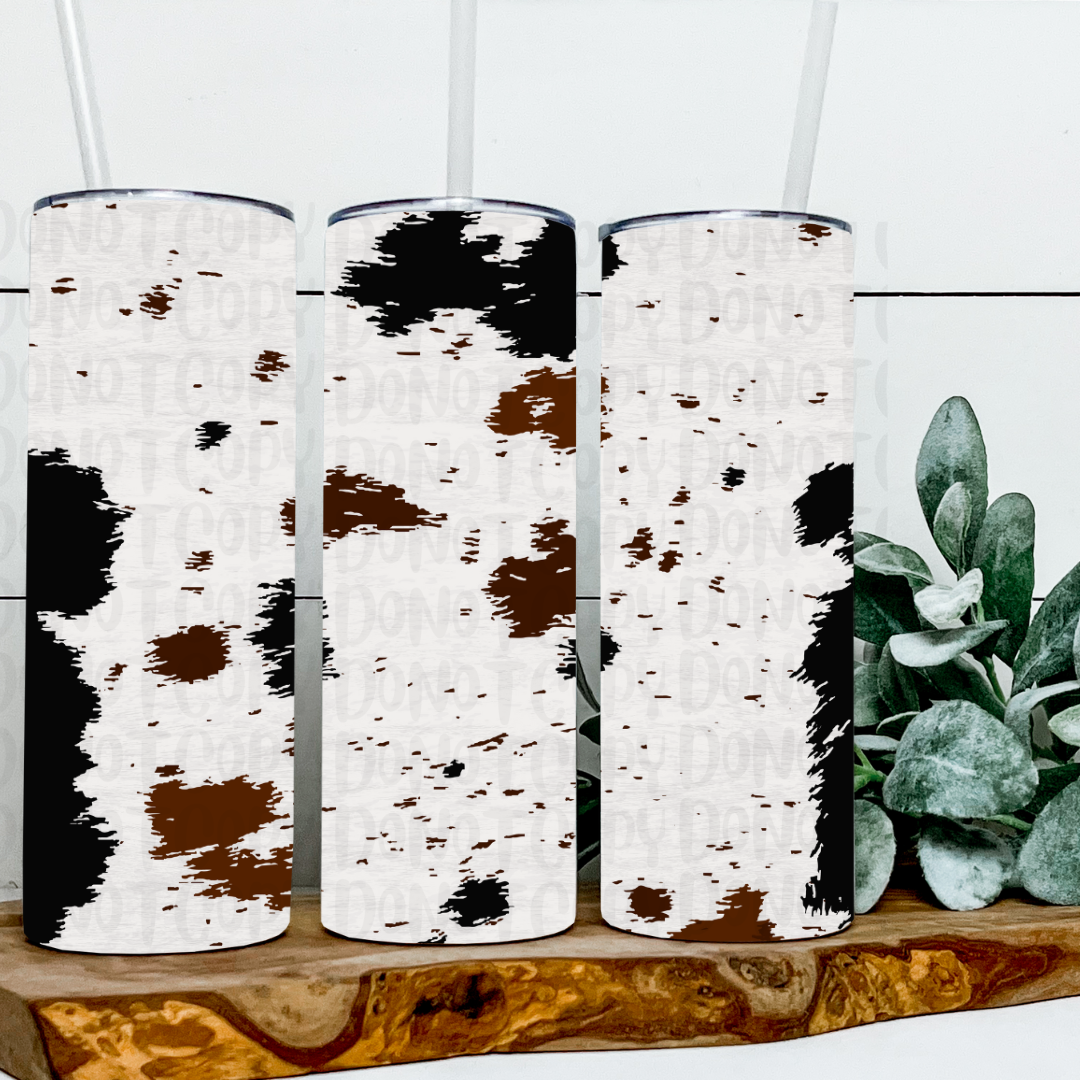 WESTERN FAUX COWHIDE PRINT TUMBLER