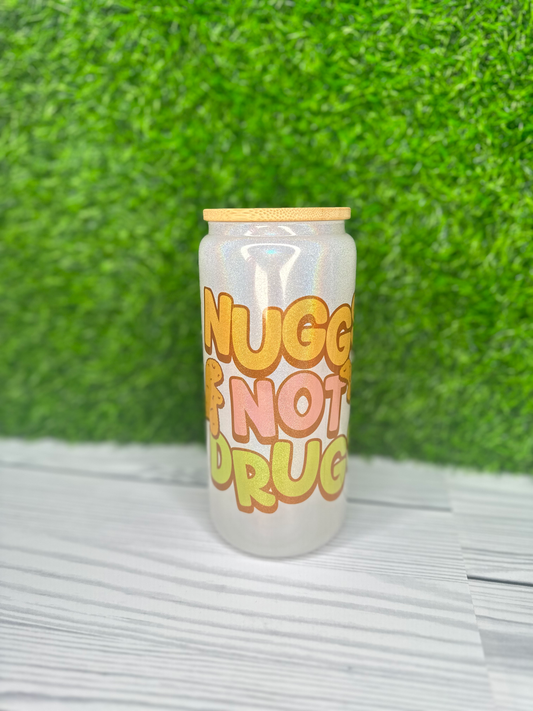 NUGGS NOT DRUGS 20OZ SHIMMER GLASS CAN