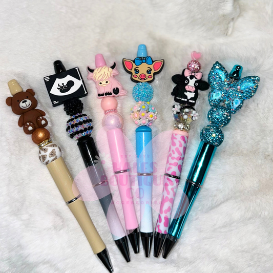 FOCAL BEADED PENS WESTERN COW BLING