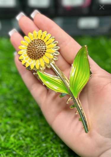 WESTERN BLING SUNFLOWER CLAW CLIP