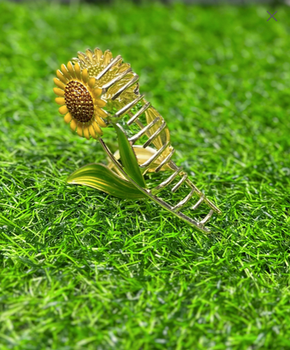 WESTERN BLING SUNFLOWER CLAW CLIP