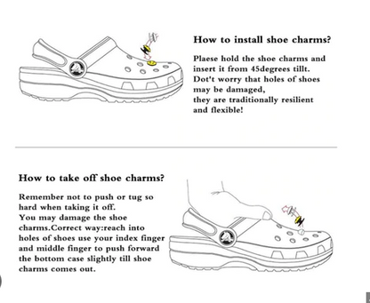 RUBBER DUCK GLOW IN THE DARK CROC CHARMS