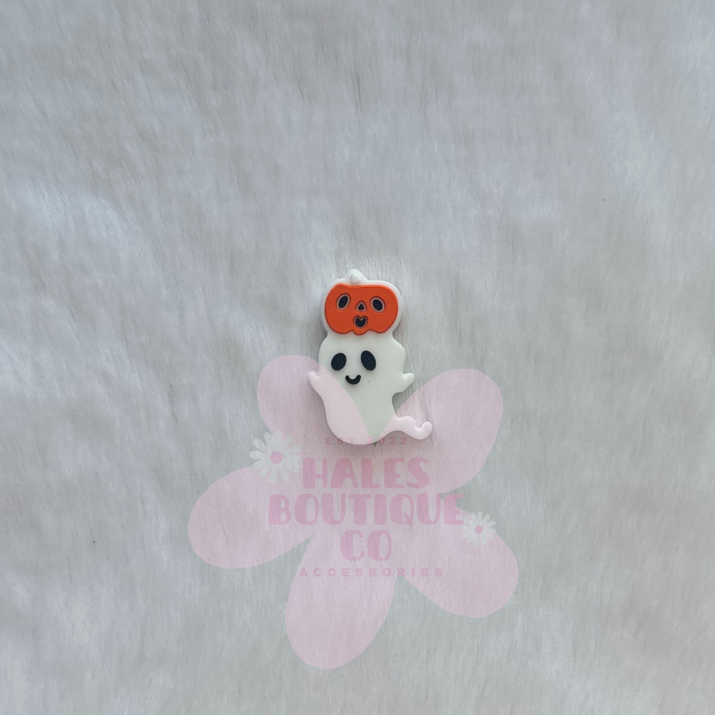 CUTE GHOST PUMPKIN HALLOWEEN FOCAL BEAD