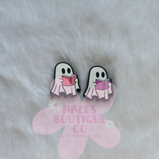 CUTE GHOSTS HALLOWEEN BOOK LOVERS FOCAL BEAD