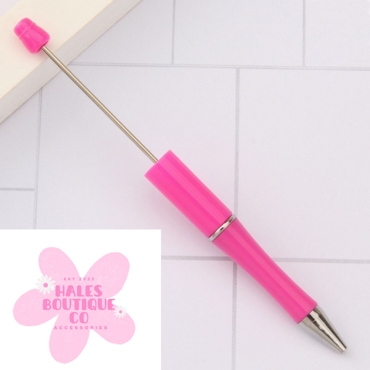 NEON PINK BEADED PEN BLANK-1PC