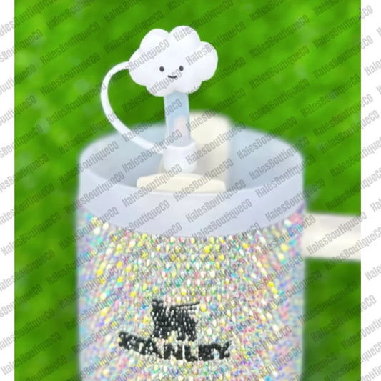 WHITE CLOUD STRAW TOPPER