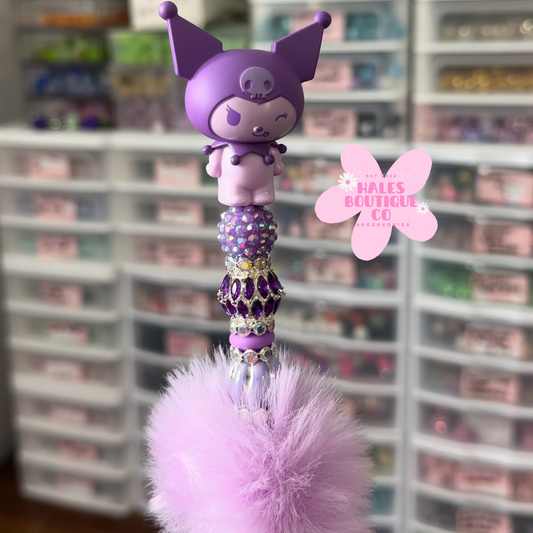 KUKU PURPLE CHARACTER BEADED PEN