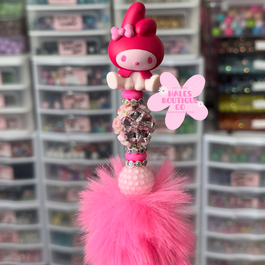 PINK MELODY CHARACTER BEADED PEN