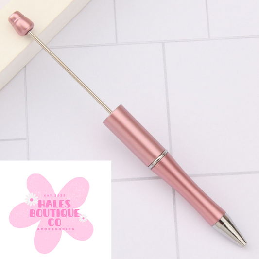 PINK/ROSE GOLD PEARL SHIMMER BEADED PEN BLANK-1PC