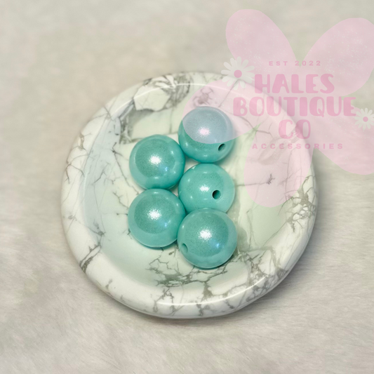 TEAL OPAL 15MM SILICONE BEAD-1PC